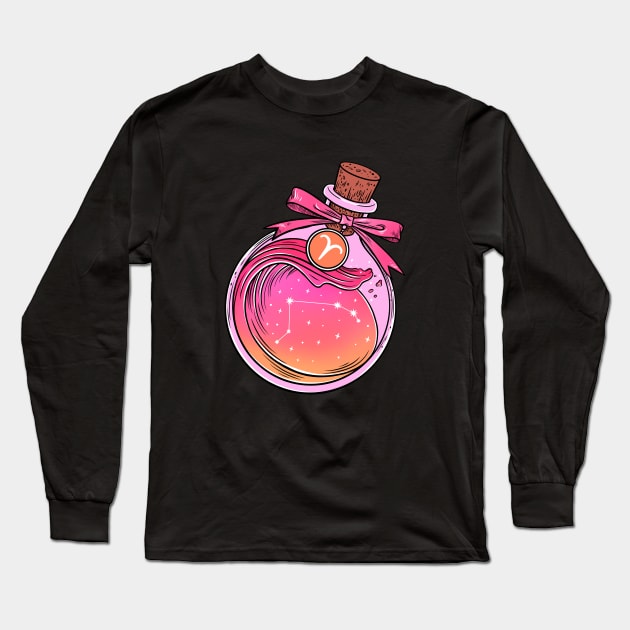 Zodiac Potion. Aries Long Sleeve T-Shirt by OccultOmaStore